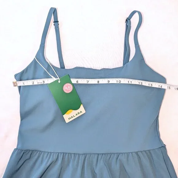 NWT Halara | Stone Blue Breezeful High Low Quick Dry Casual Midi Dress | Small - Picture 10 of 10